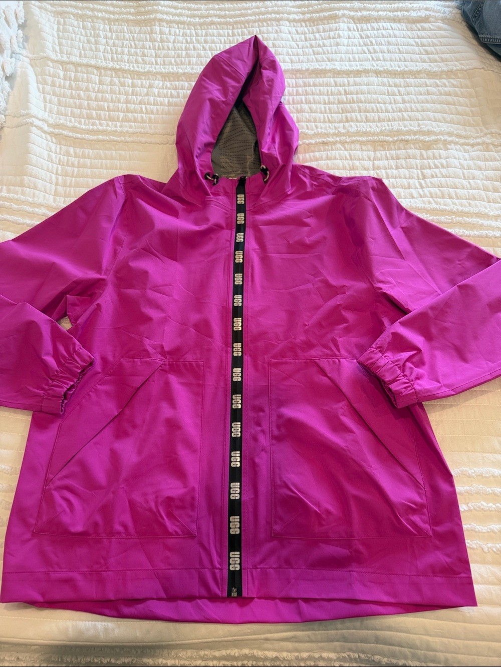 UGG Bright Magenta Hooded Rain Jacket